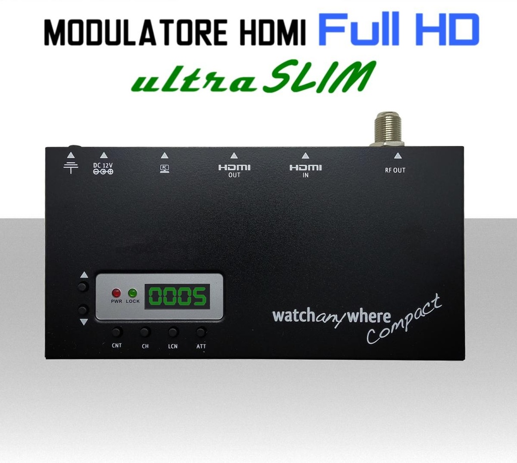 Modulatore HDMI digitale con risoluzione FULL HD 1080p ultra compatto