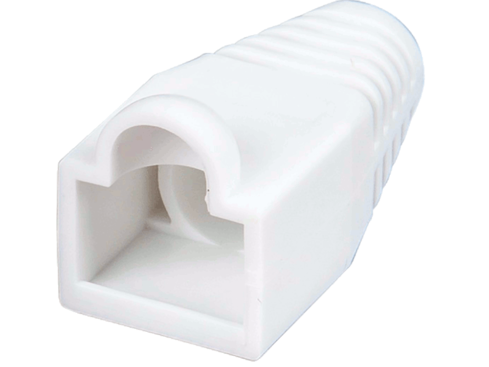 Cappuccio BIANCO di protezione per connettori Ethernet - Confezione 100Pz