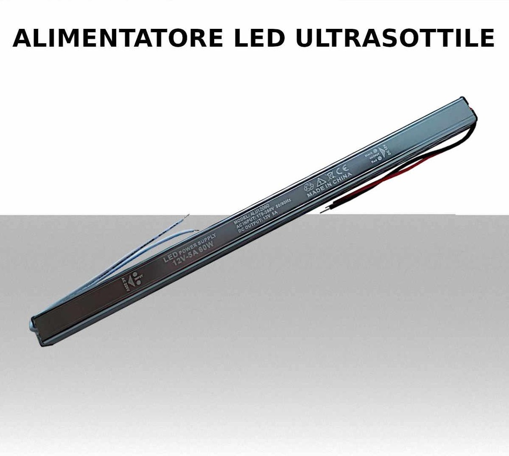 Alimentatore LED 12V 60W IP20 per strisce LED