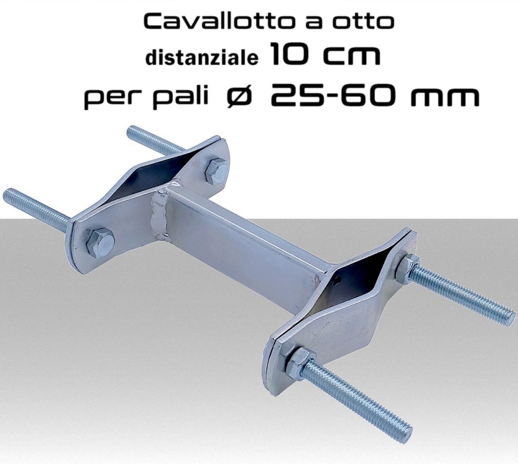 Cavallotto distanziatore per pali antenna diametro 25 - 60 mm separatore 10 cm