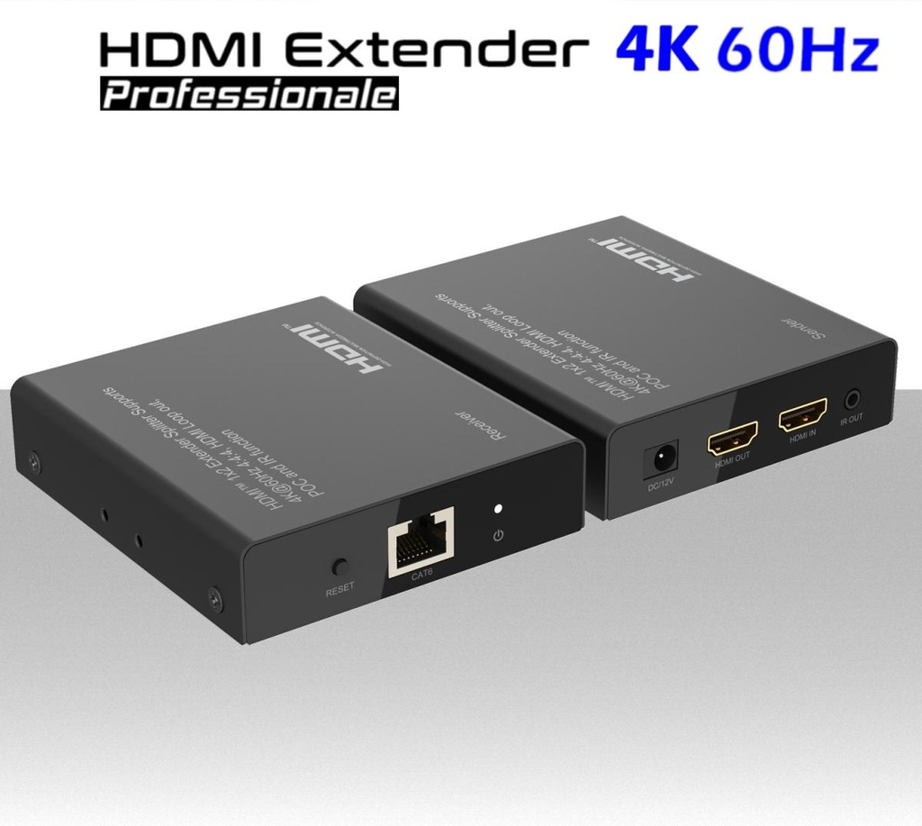 Estensore HDMI 4K Ultra HD lan ethernet Cat5e/6 alte prestazioni