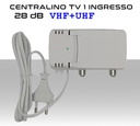 Centralino antenna TV da interno 1 ingresso BIII-UHF 28dB serie PRO