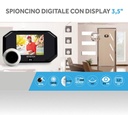 Spioncino digitale porta ingresso con monitor panoramico HD a batterie