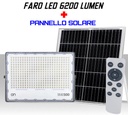 Faro Led con pannello solare e telecomando 6200 lumen lunga durata