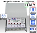 Amplificatore antenna TV 5 ingressi BIII - 21:32 - 34:48 - 21:48 22dB regolabile BS51420