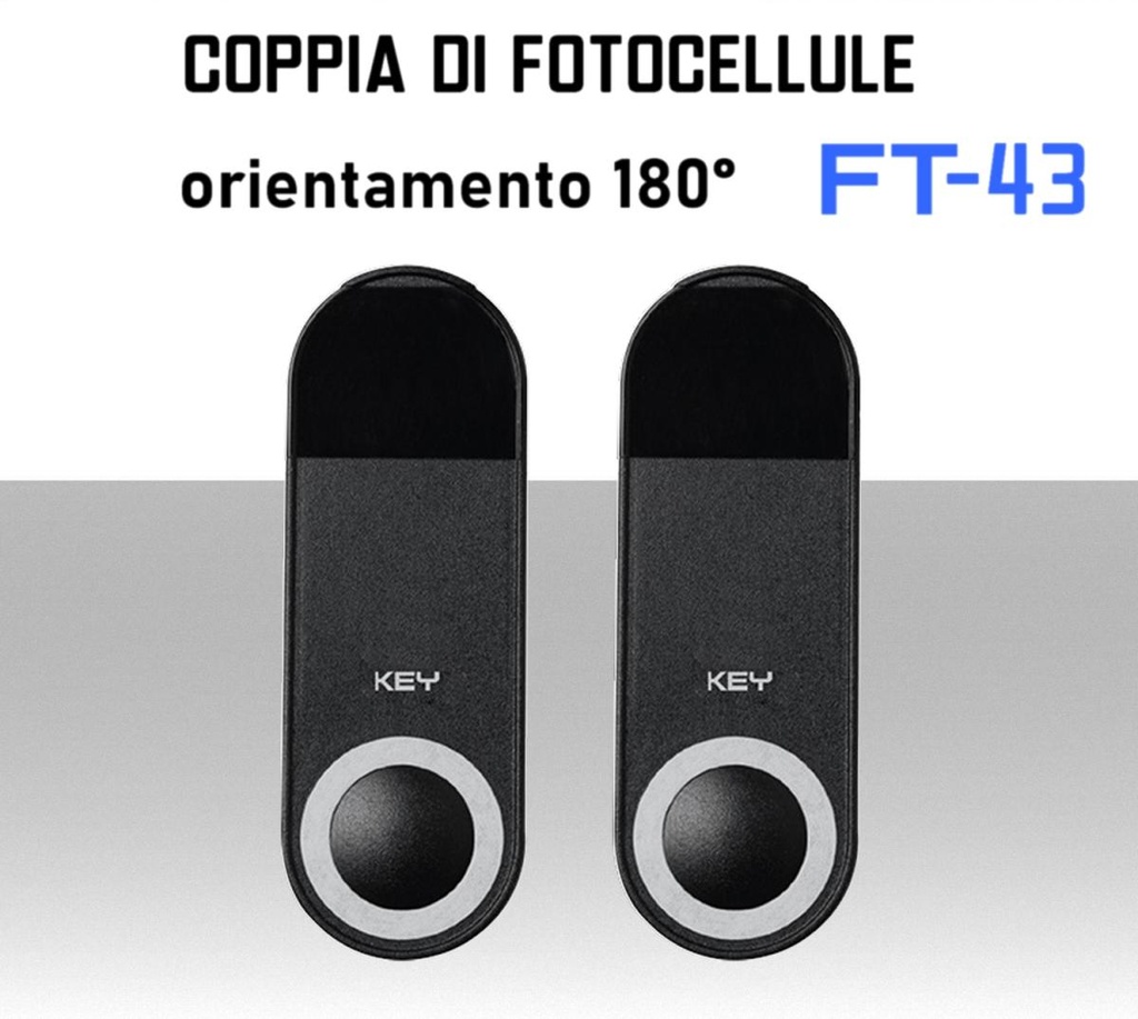 Coppia di fotocellule cancelli orientabili da esterno Key automation FT43