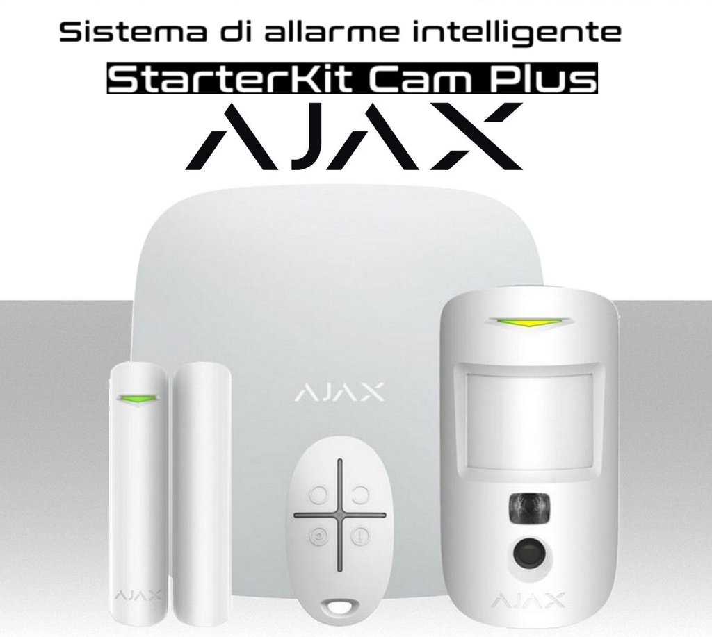 Sistema di allarme antifurto wireless Ajax StarterKit Cam Plus