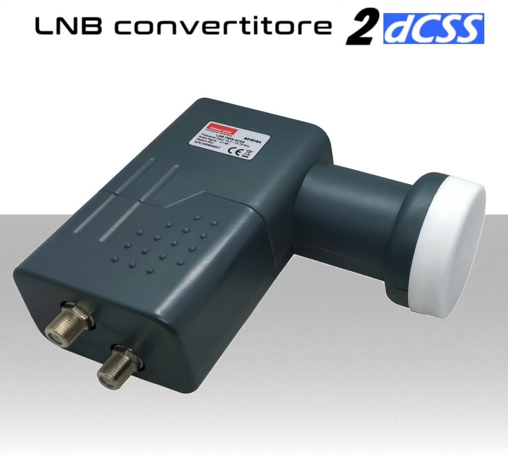 LNB dCSS twin 2 uscite illuminatore unicable per parabola satellitare offset Emme Esse 80191SA