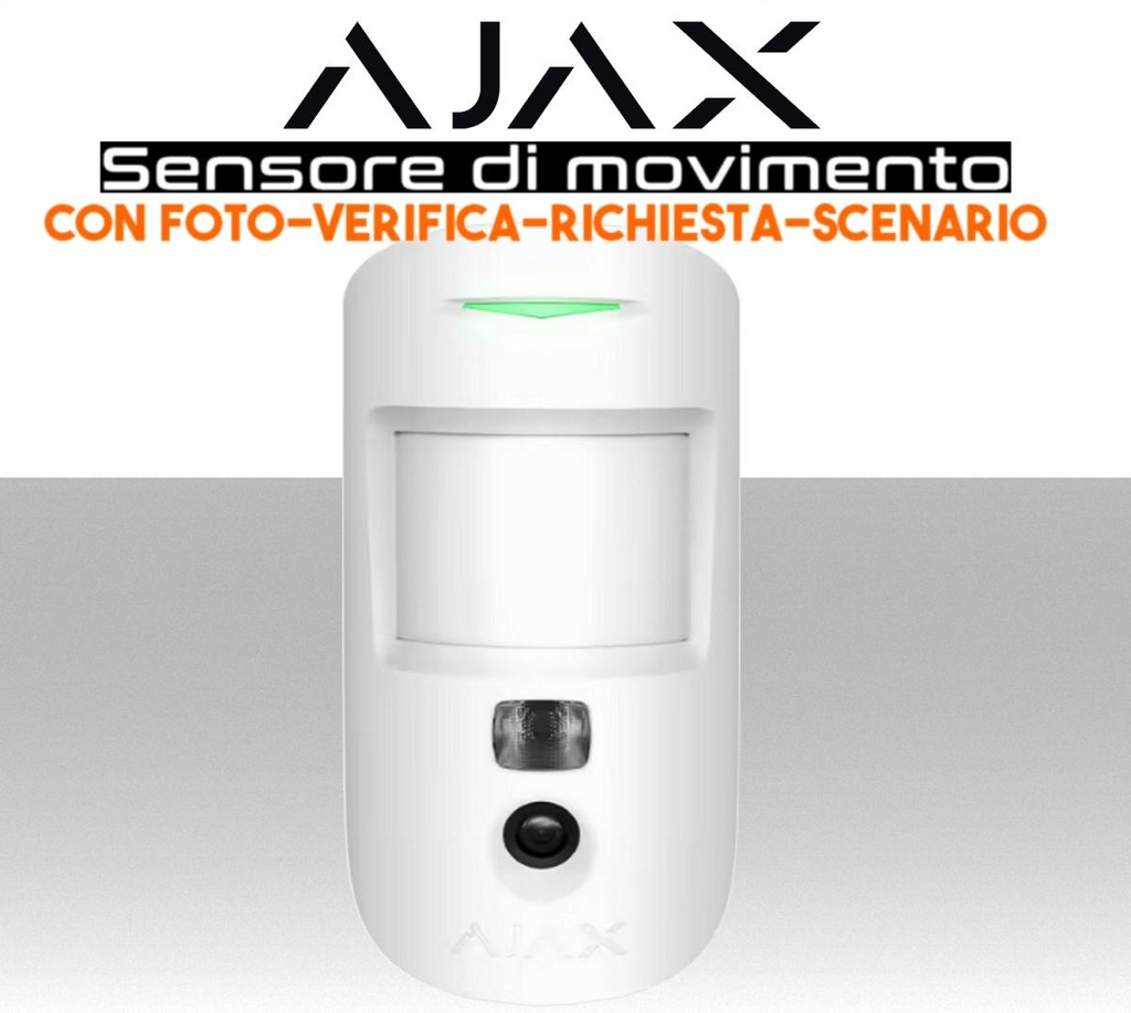 Rilevatore di movimento wireless con foto analisi e richiesta Ajax MotionCam PhOD