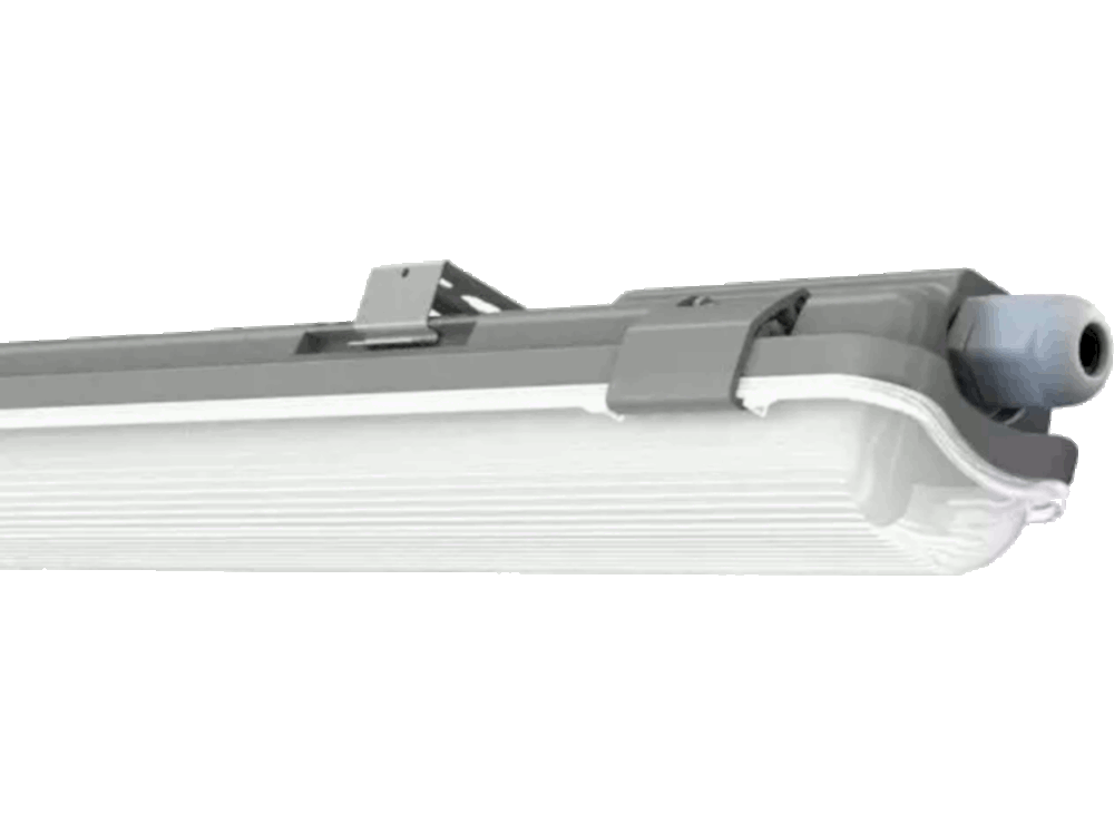 Plafoniera lineare 60cm 4000K con Tubo LED 10W IP65 - 850 LUMEN