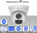 Telecamera IP dome 4 megapixel da esterno PoE con ottica fissa da 2.8 mm e microfono incorporato Uniarch
