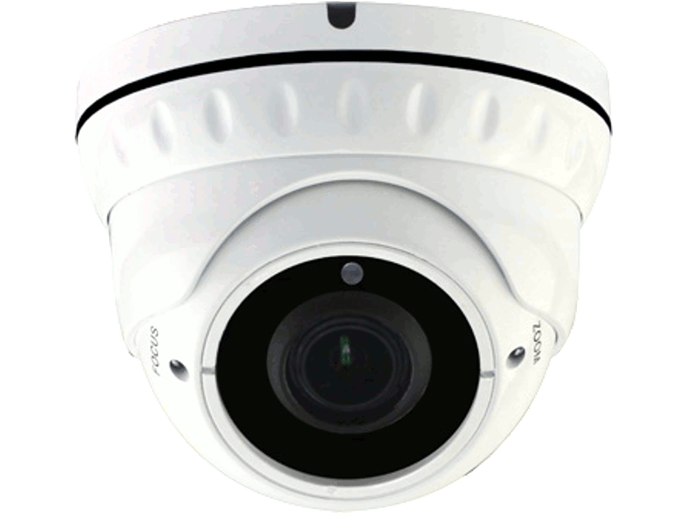 IP camera DOME waterproof 2Mpx 1/2.8" Sony Hiliconics Varifocal 3:12mm IR 30 metri - In metallo