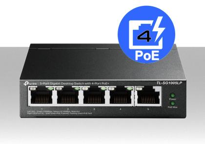 Switch Ethernet PoE Gigabit Lan 5 porte modello TP-LINK