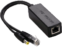 Adattatore POE 48V->12V 1A -  RJ45 -> RJ45 + PLUG per telecamere IP 12V