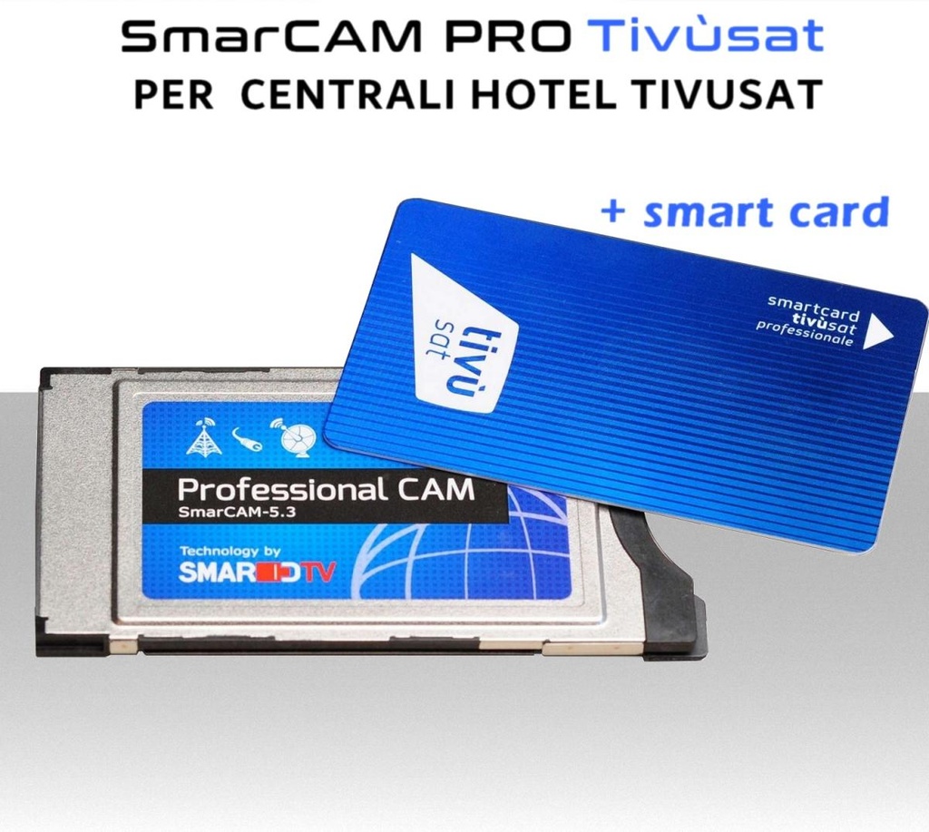 Smart CAM Tivùsat professionale per centrali transmodulatori Hotel