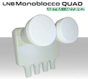 Lnb monoblocco 4 uscite indipendenti satellite Astra e Hotbird  dual feed 6 gradi