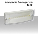 Lampada emergenza LED da 100 lumen configurabile SA/SE protezione IP42 con pittogrammi inclusi