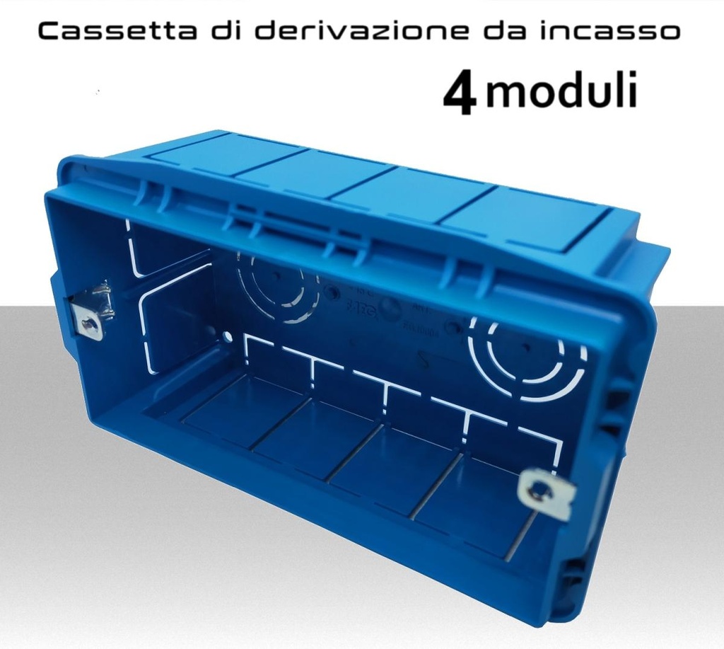 Scatola elettrica di derivazione da incasso a 4 moduli