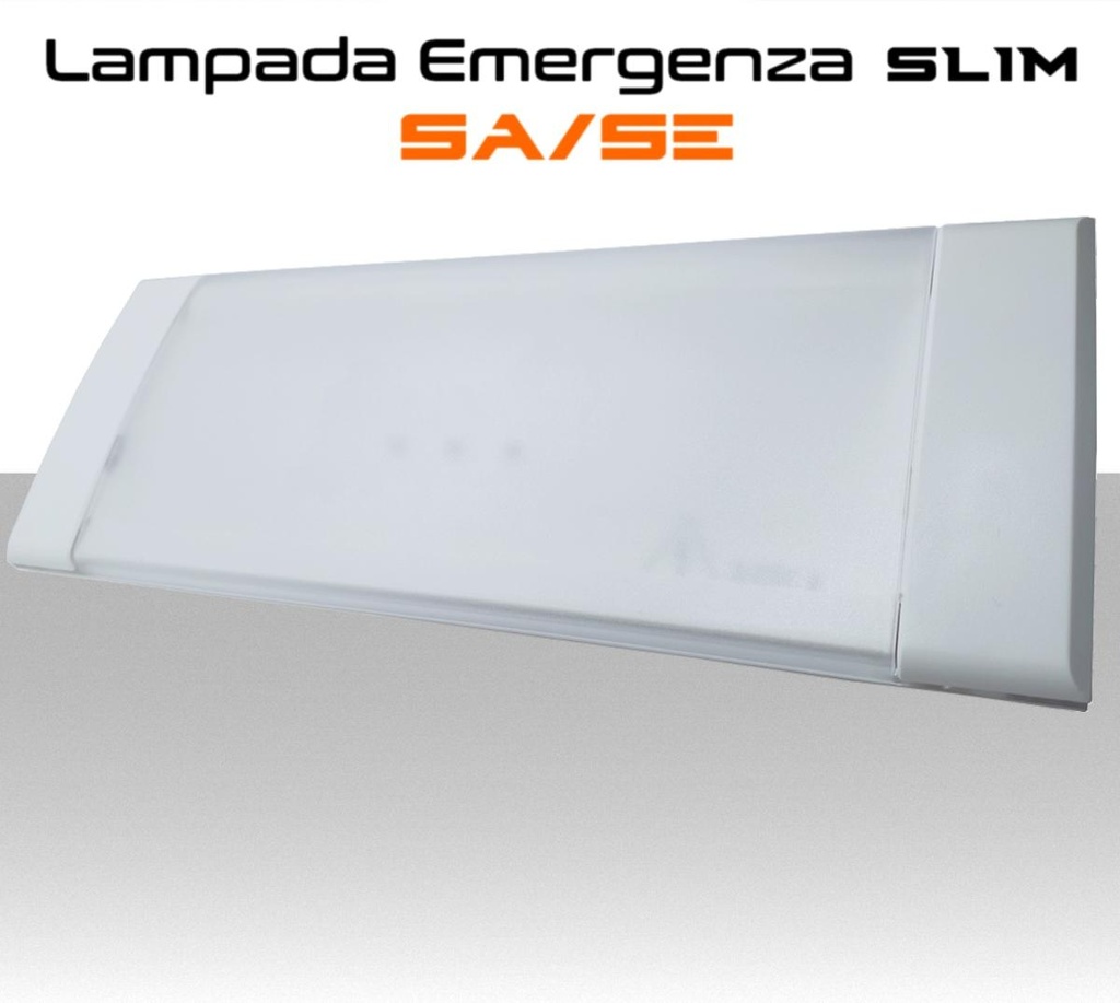 Lampada emergenza LED slim da 125 lumen configurabile SA/SE protezione IP40 con pittogrammi inclusi