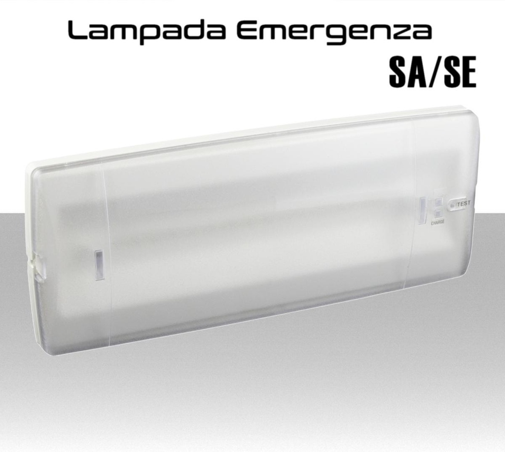 Lampada emergenza LED 105 lumen configurabile SA/SE protezione IP40 con pittogrammi inclusi