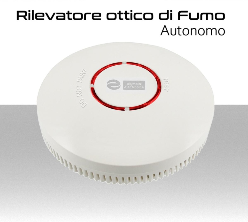 Rilevatore ottico di Fumo autonomo a batterie con sirena integrata 