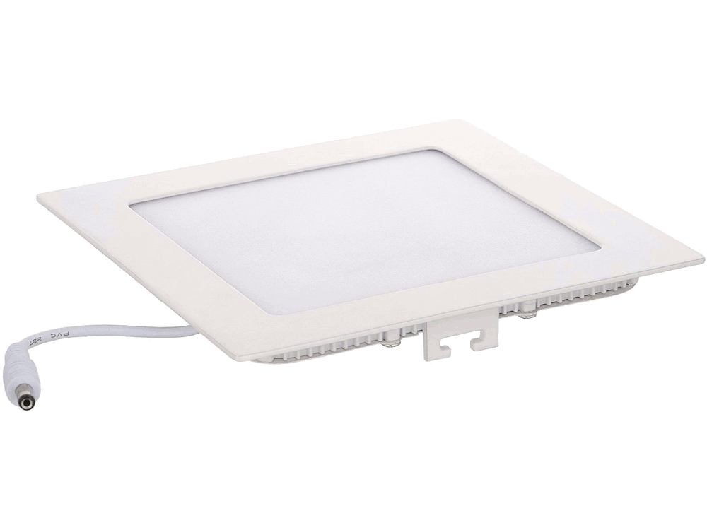 Pannello LED piatto bianco quadrato ad incasso 3W 240LM 3000K