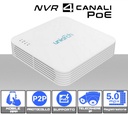 NVR Videosorveglianza POE 4 Canali 5MP supporto ONVIF IP