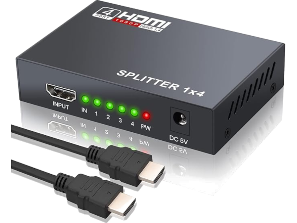 Splitter HDMI 4 uscite - 4K 60Hz YUV 4:4:4 - HDCP 1.4