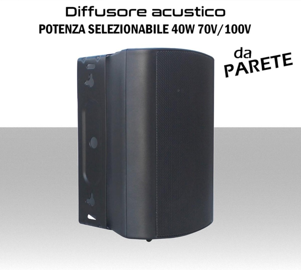 Diffusore acustico da parete X-DOME 40W 70V/100V/8Ω  a 2 vie potenza selezionabile 