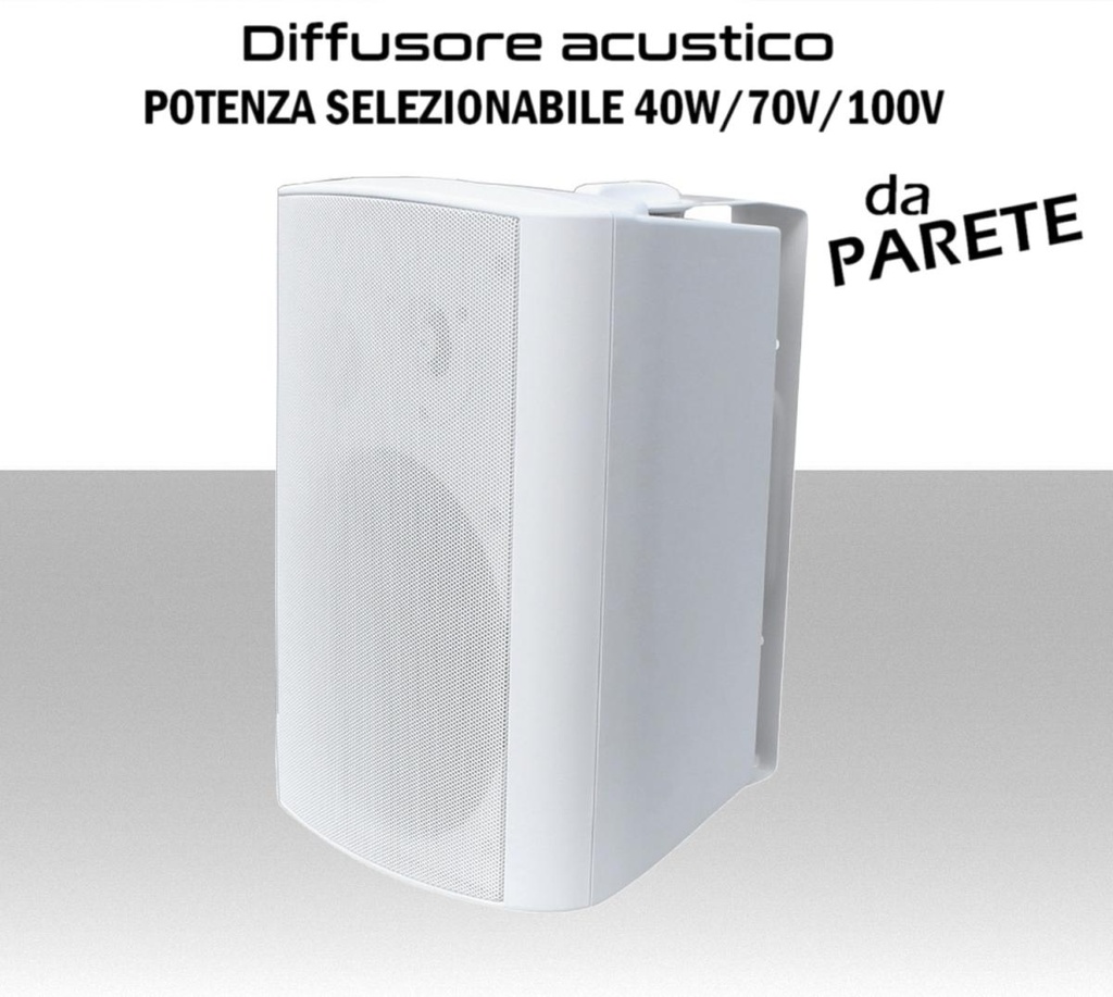 Diffusore acustico da parete X-DOME 40W 70V/100V/8Ω a 2 vie potenza selezionabile