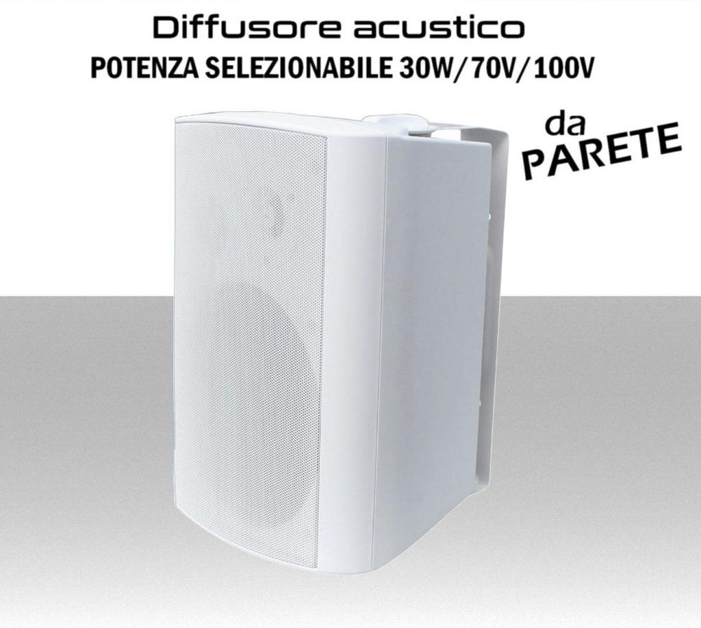 Diffusore acustico da parete X-DOME 30W 70V/100V/8Ω a 2 vie potenza selezionabile