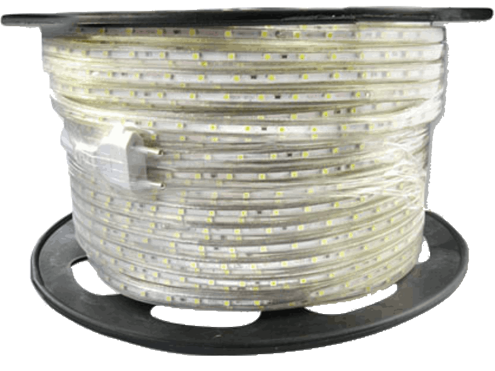 Striscia LED 4000K - 2835 - 230Vac - IP44 - 100 metri - Si puo' tagliare ogni metro