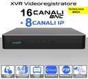 DVR videosorveglianza 16 canali 5 MPX e 8 IP Ibrido