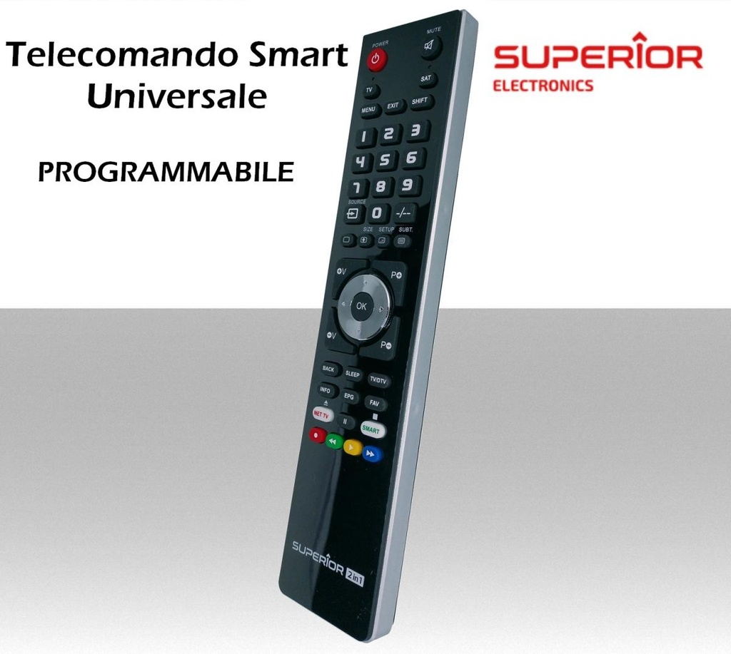 Telecomando universale 2 in 1 Superior per TV,STB,VCR,DVB-T2,DVB-S2 