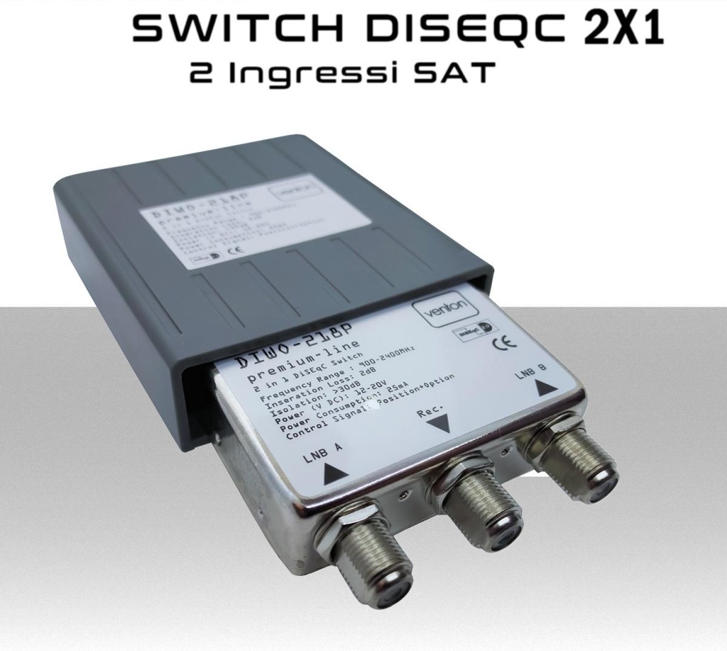 Switch DiSEqC 2x1 venton serie professionale 900- 2400 MHz