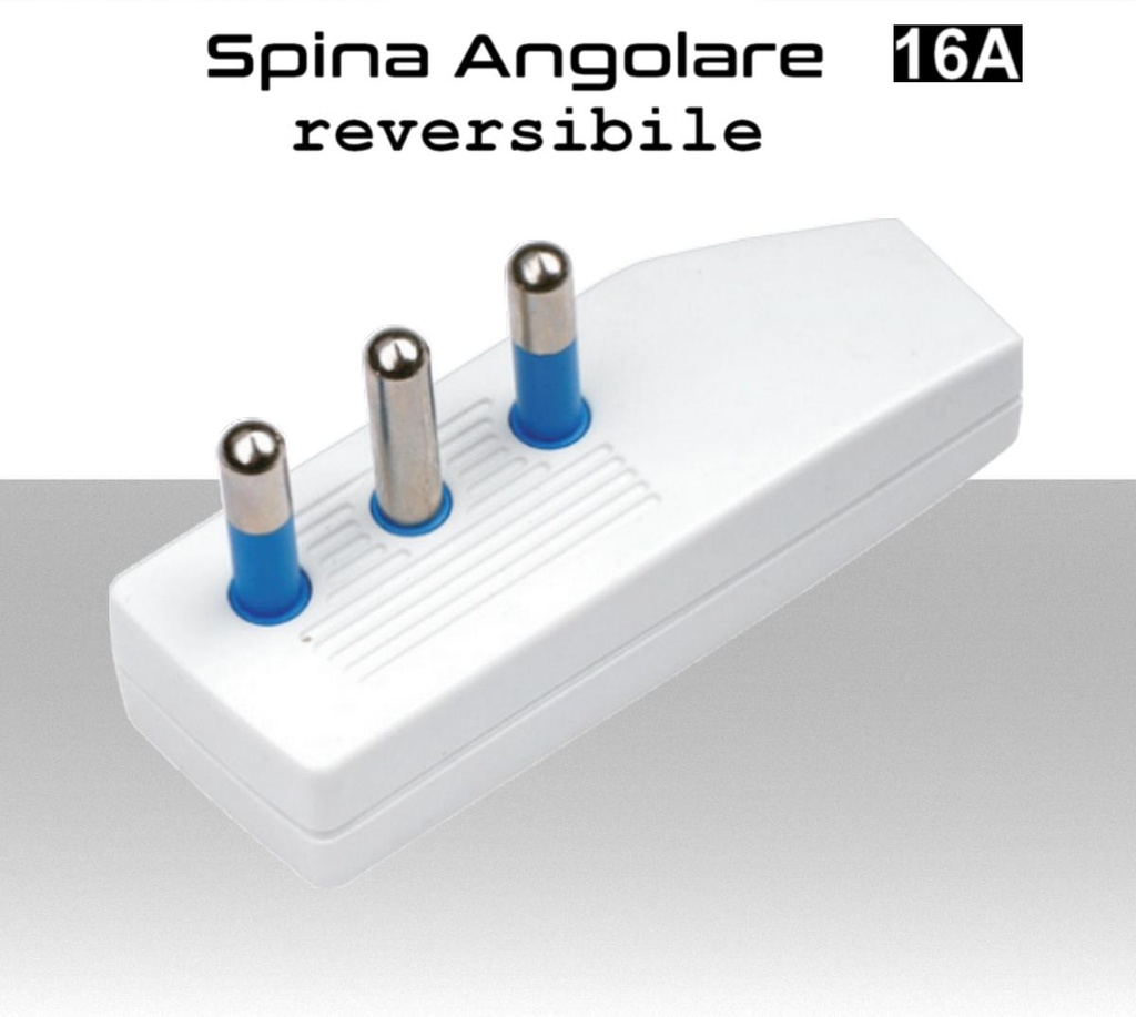 Spina reversibile s17 bianca 16A 2P+T salvaspazio