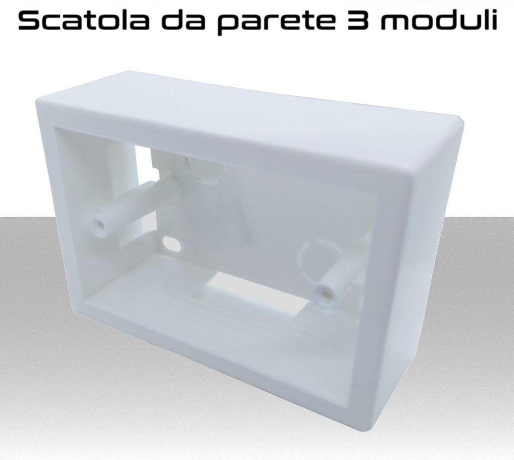 Scatola da parete 3 moduli bianca 120x83x45 mm