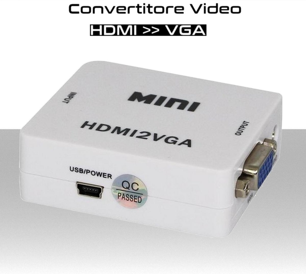 Convertitore Video da HDMI a VGA+audio