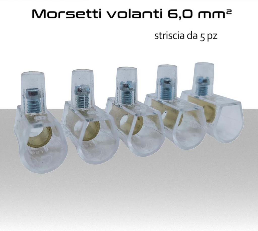 Morsetti elettrici volanti per cavi elettrici da 6,0 mm² 