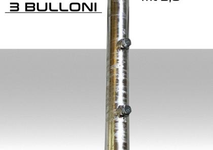 Palo antenna singolo 3 metri diametro ø 55 spessore 1,4 mm