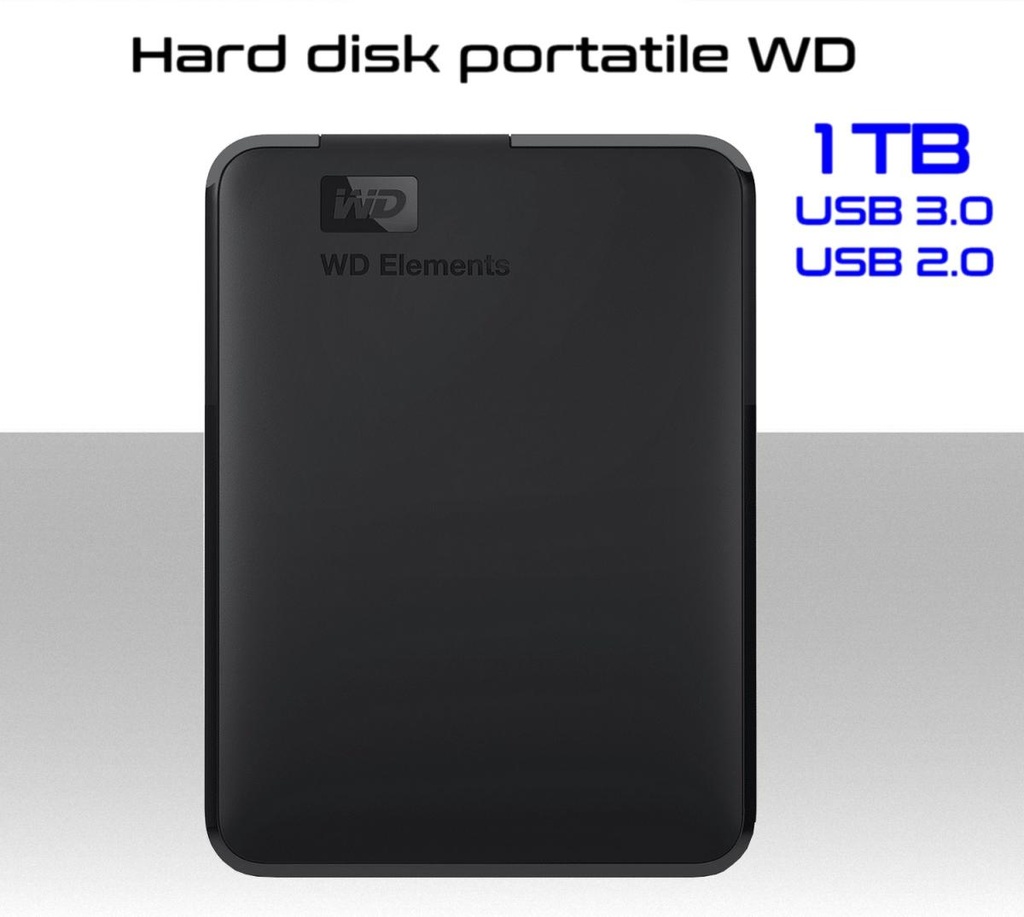 Hard disk portatile western digital  1 TB  USB 3.0 alta velocità