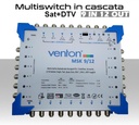 Multiswitch Venton MSK 9/12 due sat con terrestre in cascata per 12 utenze