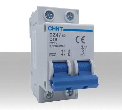 [MS2404] Interruttore magnetotermico 16A due moduli CHINT 