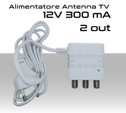 [SA2722] Alimentatore antenna TV da 300mA 12V tipo switching a 2 uscite