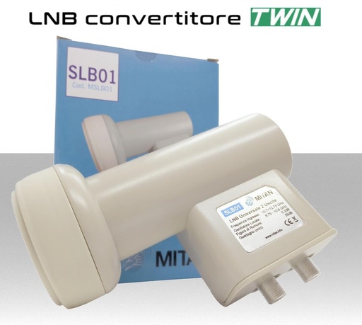 [MS2358] Lnb 2 uscite universali legacy illuminatore TWIN per parabola satellitare offset universale MITAN SLB01