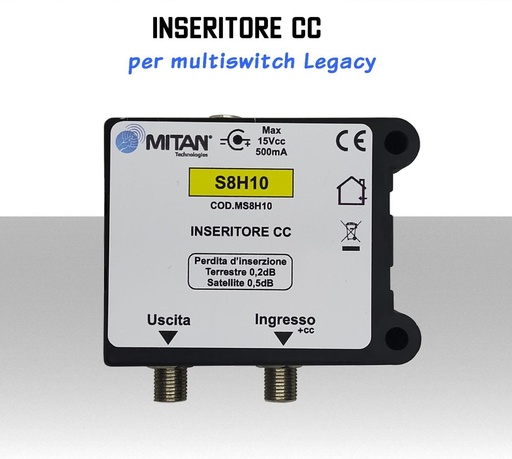 [MS2432M] Inseritore di tensione con alimentatore per Multiswich legacy Mitan S8H10