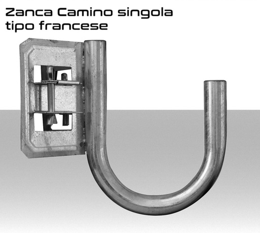 [MSSPP0018DC] Zanca da camino curva a 90° per parabole con fissaggio a zanca francese