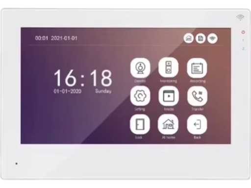 [VIMA] Monitor TCP/IP 7" IPS Touch Bianco per videocitofono