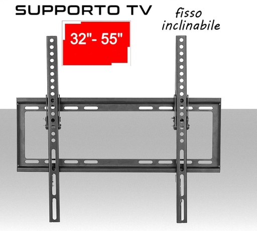 [SA2308] Supporto TV fisso a muro universale inclinabile per tv piatte da 32"a 55"pollici vesa compatibile