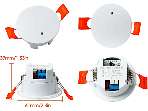 [STZS1G] TUYA - Sensore di presenza ad incasso ZigBee - Alimentazione 230Vac